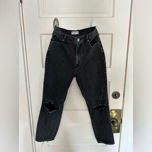 Abercrombie Ankle Straight Fit Ripped Jeans